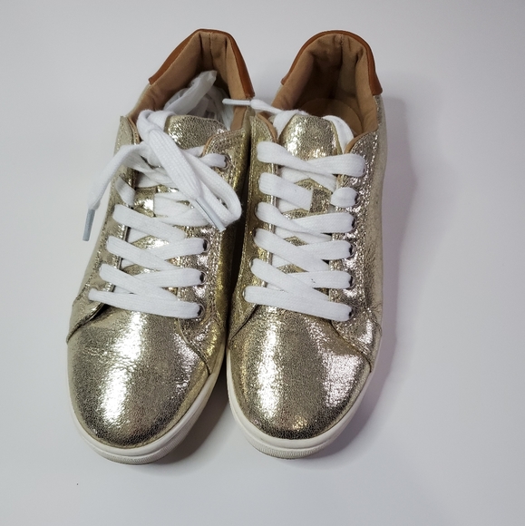 Sneakers gold & brown & white - Picture 4 of 4